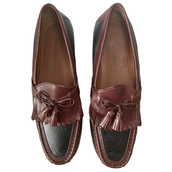 Johnston & Murphy Men G5 Aragon II Kitie Tassel Loafer Leather Black Brown 9N main image 9
